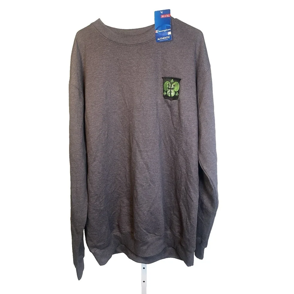 NEW Champion Pullover Sweatshirt Men's‎ XLT Big & Tall Lucky Shamrock Swords